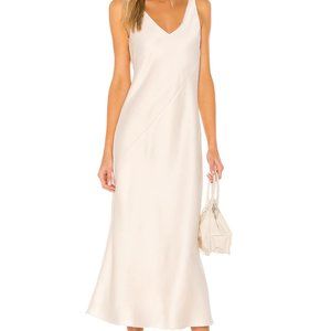 Line & Dot White/Cream Satin Dress (LouLou) Size Small